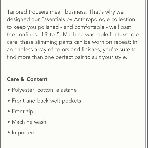 Anthropologie Essential Slim Straight Pant - Picture 11 of 11